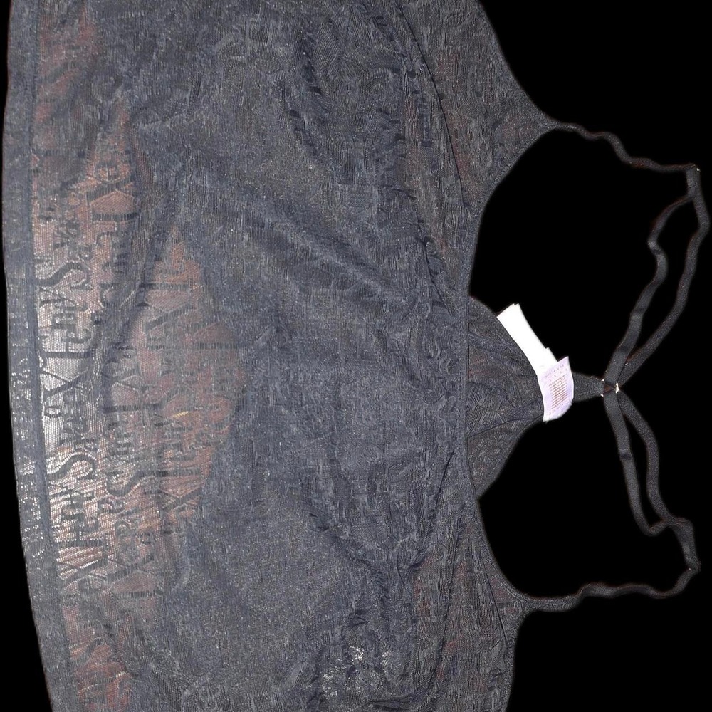 Black Rhianna Fenty lace top XL